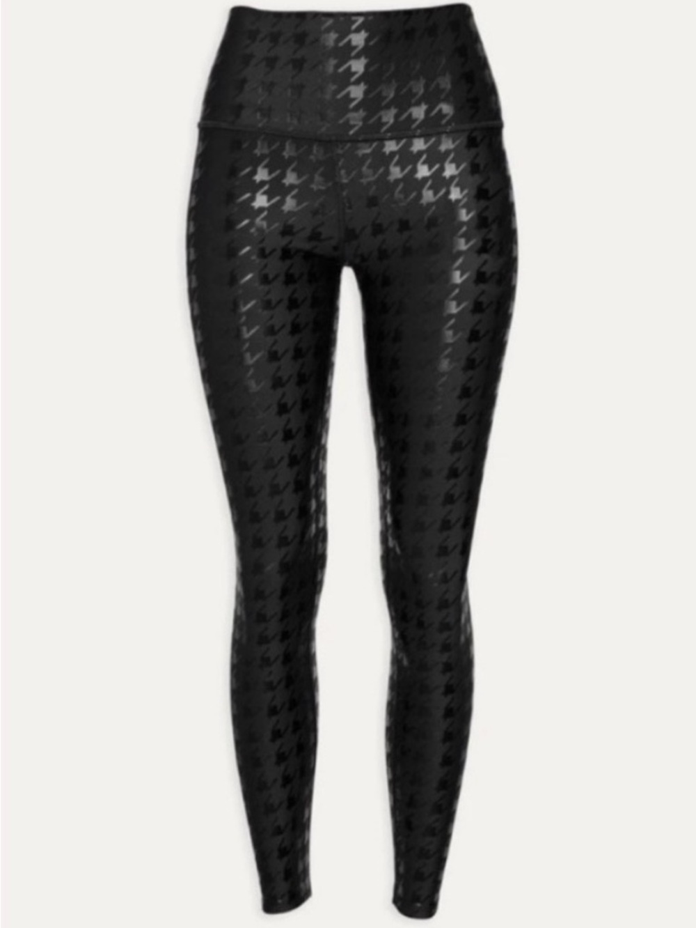Peloton Black Houndstooth-Print High-Waist Leggings Medium